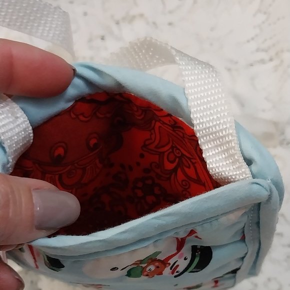 2837 Snowman Pattern Smart Phone Crossbody Zippered Wallet Bag - Picture 4 of 5